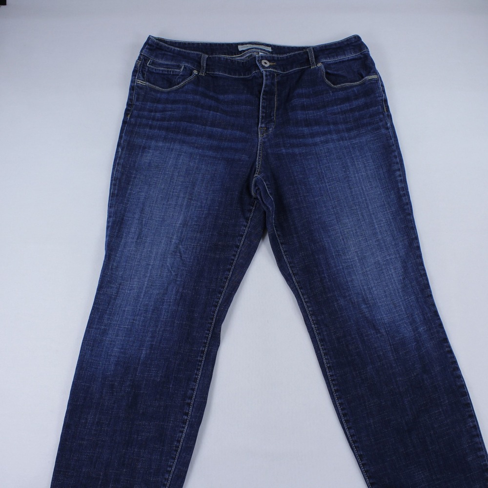 Chico's Platinum Denim Jeans Women's Size 3 Dark Wash Stretch Classic